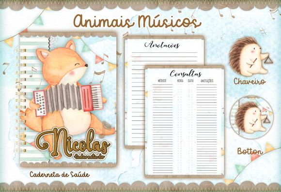 Arquivo Digital - Caderneta de Vacina - Animais Músicos