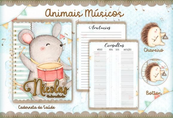 Arquivo Digital - Caderneta de Vacina - Animais Músicos
