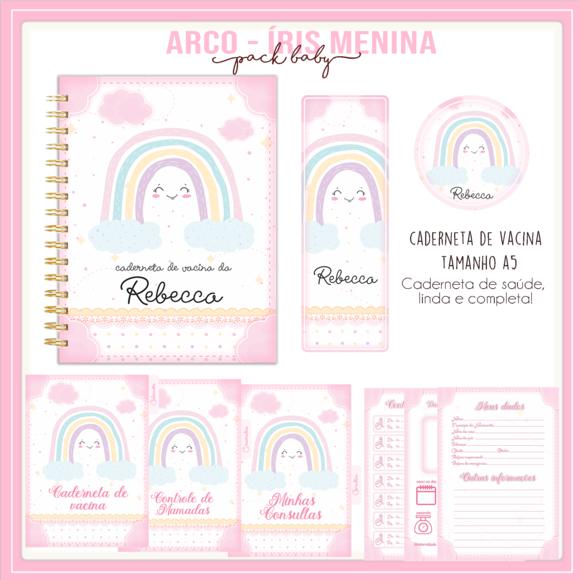 Arquivo Digital - Caderneta de Vacina - Arco Iris Menina