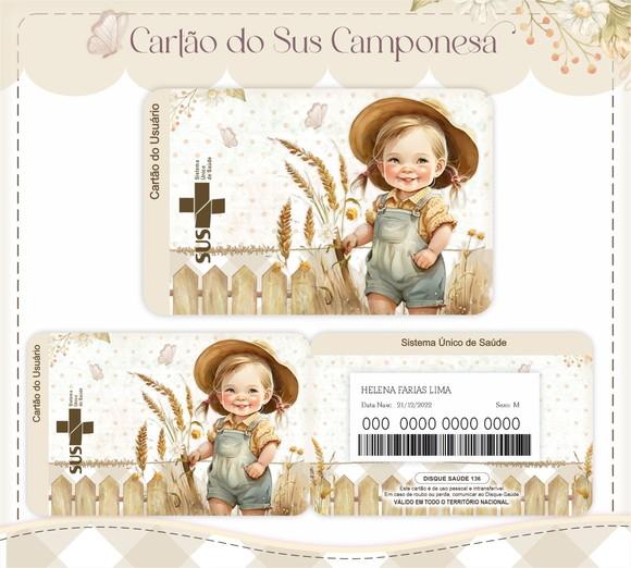 Arquivo Digital - Caderneta de Vacina - Camponesa + Cartao