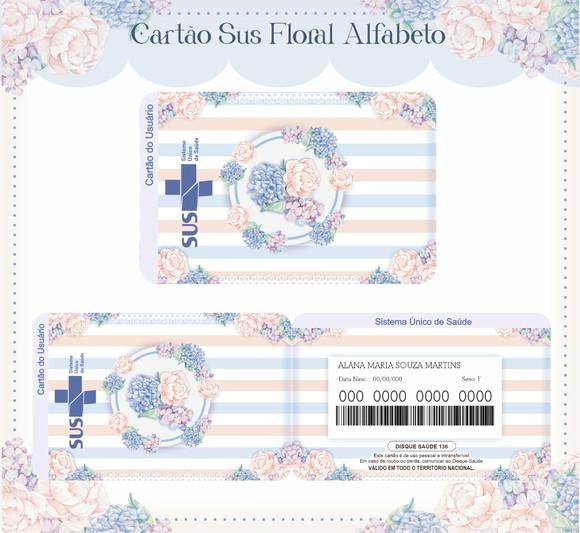 Arquivo Digital - Caderneta de Vacina - Floral Alfabeto 02