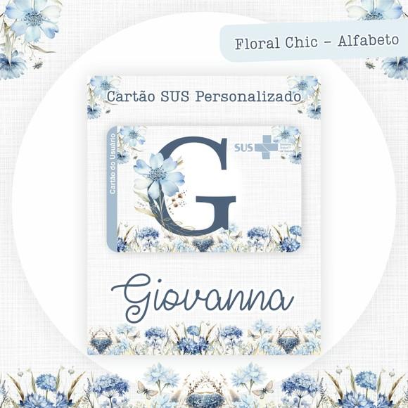 Arquivo Digital - Caderneta de Vacina - Floral Azul