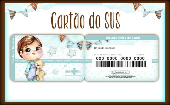 Arquivo Digital - Caderneta de Vacina - Menino com Ursinho