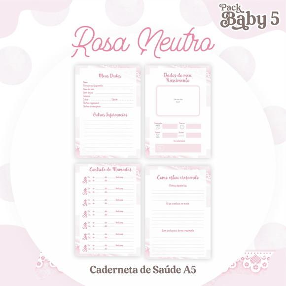 Arquivo Digital - Caderneta de Vacina - Neutro Rosa + Sus