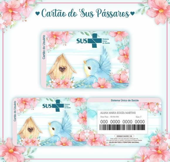 Arquivo Digital - Caderneta de Vacina - Passaros + Cartao