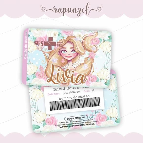Arquivo Digital - Caderneta de Vacina - Rapunzel + Cartao