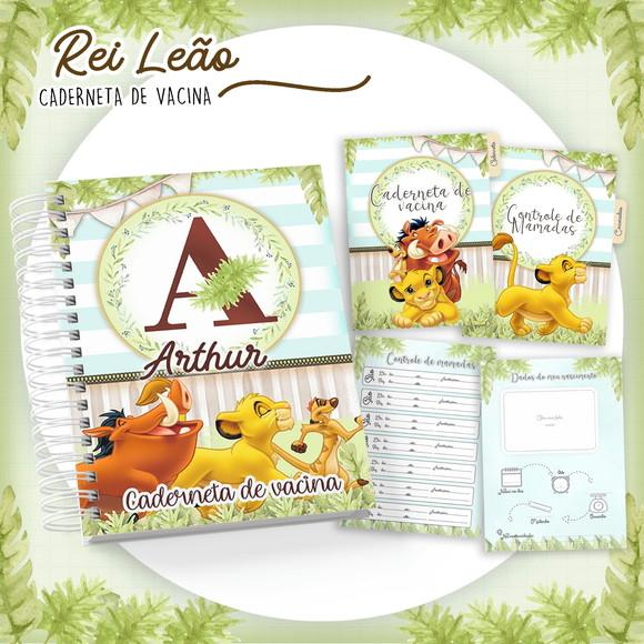 Arquivo Digital - Caderneta de Vacina - Rei Leão Alfabeto