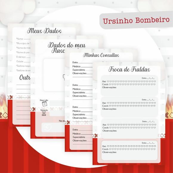 Arquivo Digital - Caderneta de Vacina - Ursinho Bombeiro