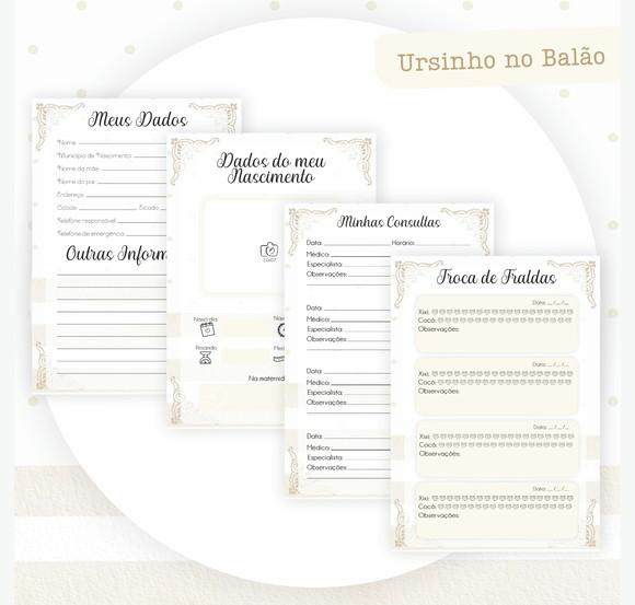 Arquivo Digital - Caderneta de Vacina - Ursinho no Balao