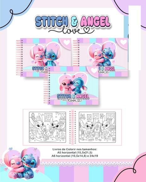 Arquivo Digital - Coloring Book - Stitch e Angel