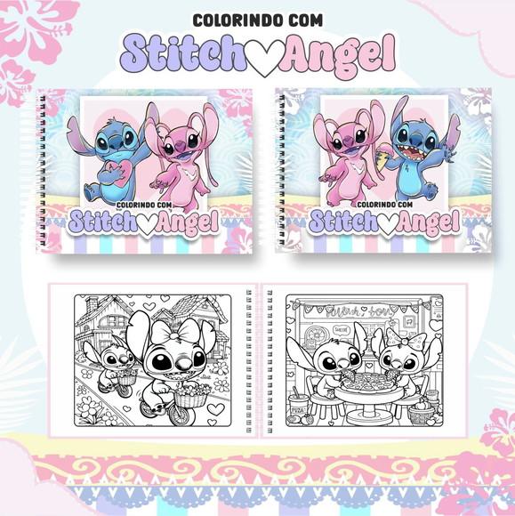 Arquivo Digital - Coloring Book - Stitch e Angel 02