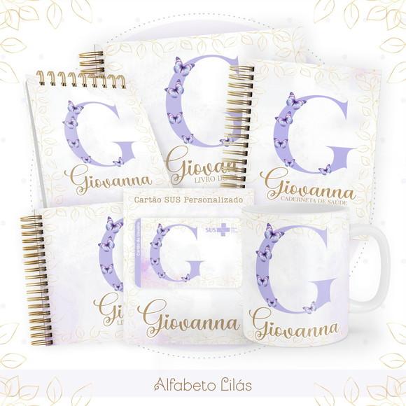 Arquivo Digital - Kit Maternidade - Alfabeto Lilas