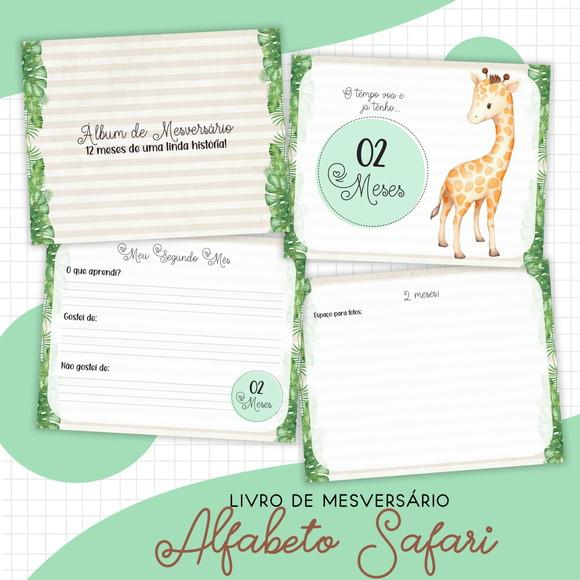 Arquivo Digital - Kit Maternidade - Alfabeto Safari