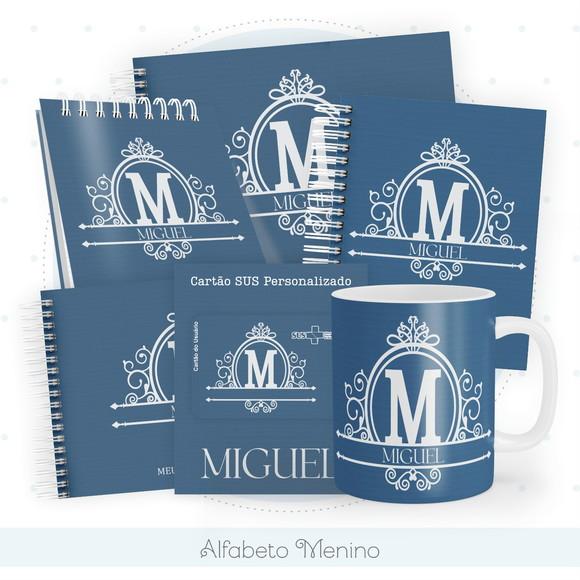 Arquivo Digital - Kit Maternidade - Alfabeto Menino