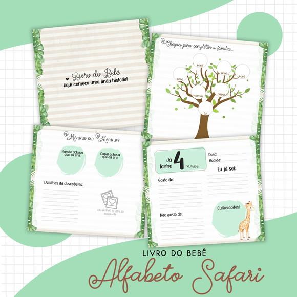 Arquivo Digital - Kit Maternidade - Alfabeto Safari