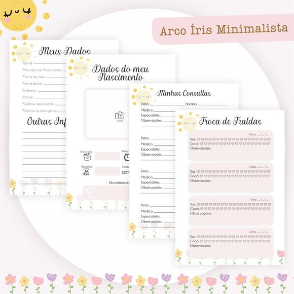 Arquivo Digital - Kit Maternidade - Arco Iris Minimalista