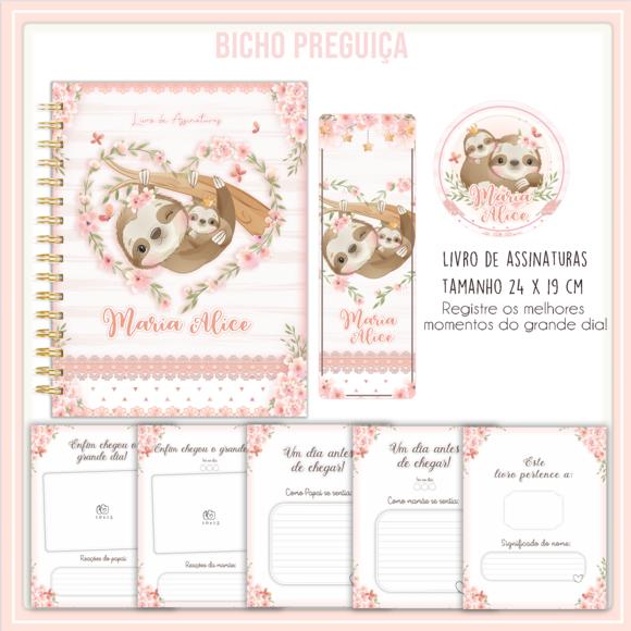 Arquivo Digital - Kit Maternidade - Bicho Preguiça Menina