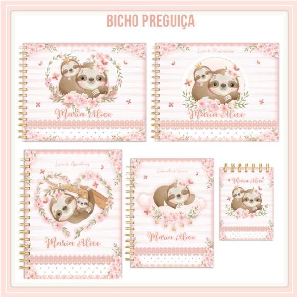 Arquivo Digital - Kit Maternidade - Bicho Preguiça Menina