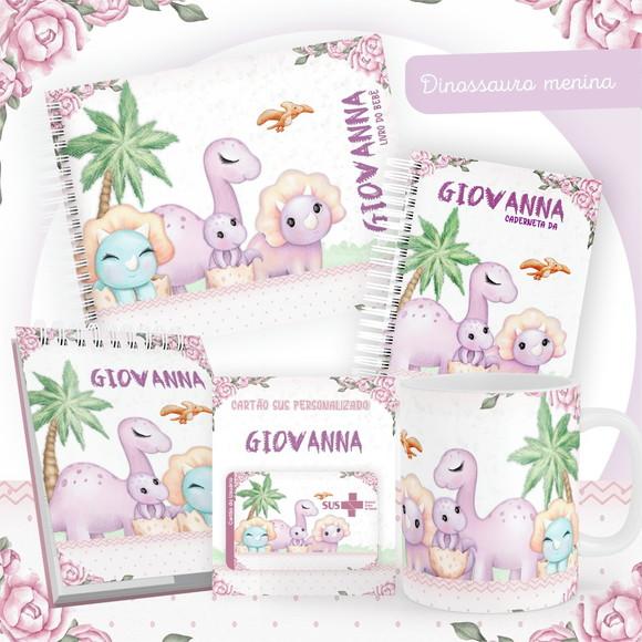 Arquivo Digital - Kit Maternidade - Dino Menina 02
