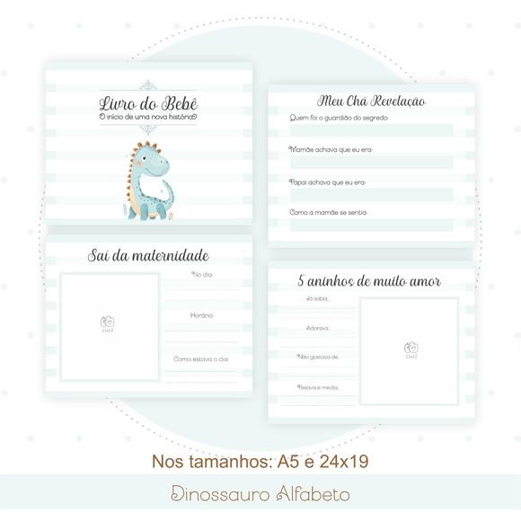 Arquivo Digital - Kit Maternidade - Dinossauro Alfabeto