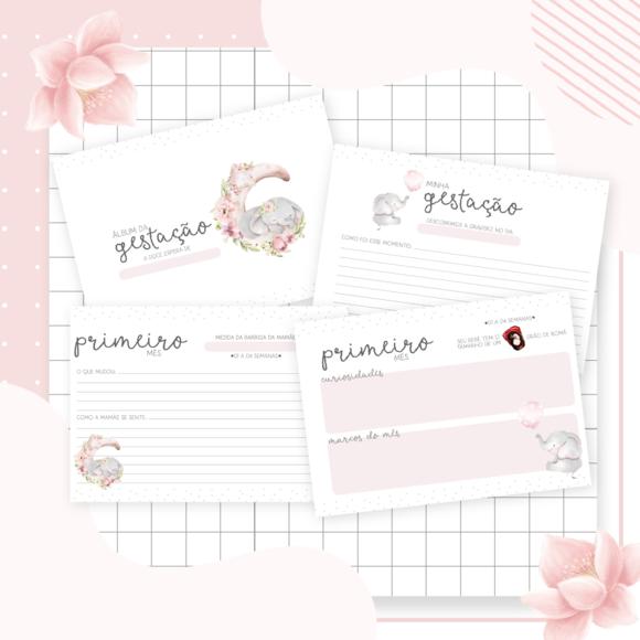Arquivo Digital - Kit Maternidade - Elefante Menina 03