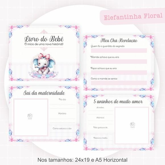Arquivo Digital - Kit Maternidade - Elefantinha Floral