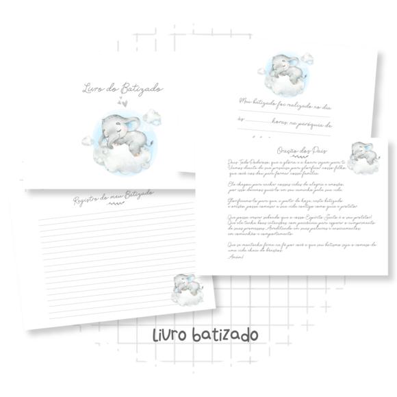 Arquivo Digital - Kit Maternidade - Elefantinho Menino