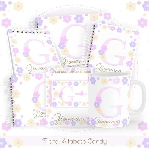 Arquivo Digital - Kit Maternidade - Floral Alfabeto Candy