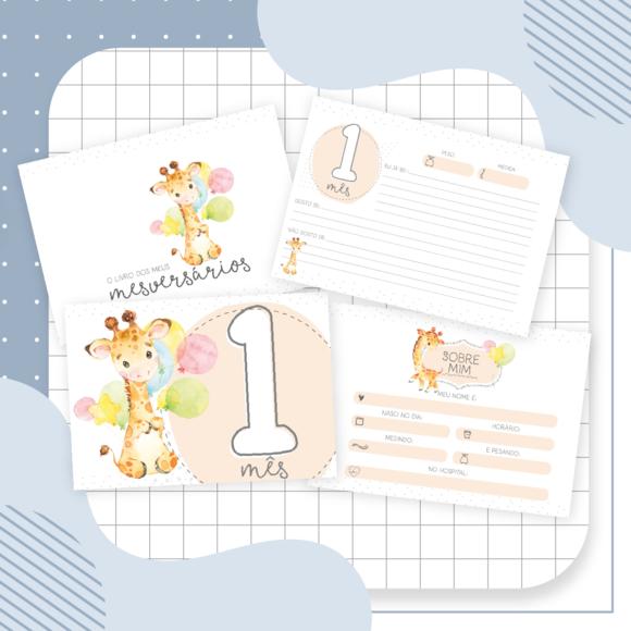 Arquivo Digital - Kit Maternidade - Girafa Aquarela 03