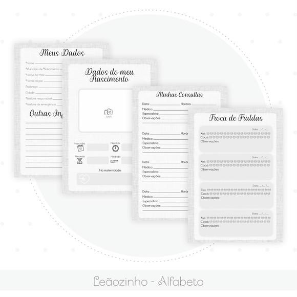 Arquivo Digital - Kit Maternidade - Leaozinho Alfabeto