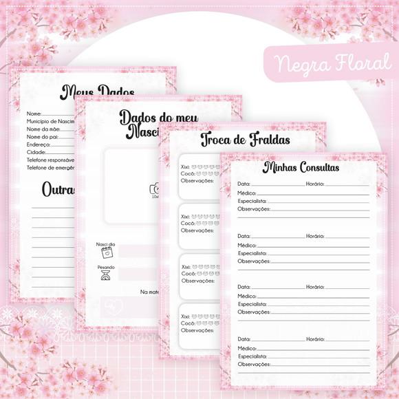 Arquivo Digital - Kit Maternidade - Negra Floral