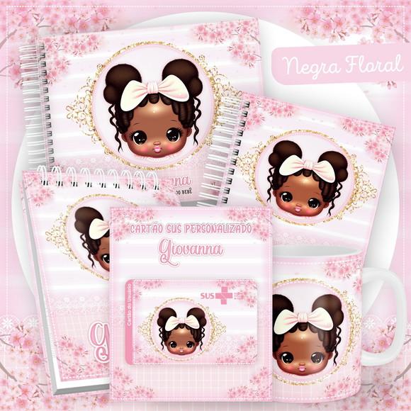 Arquivo Digital - Kit Maternidade - Negra Floral