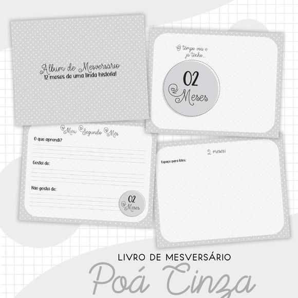 Arquivo Digital - Kit Maternidade - Poá Cinza