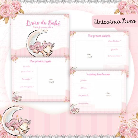 Arquivo Digital - Kit Maternidade - Unicornio Luxo