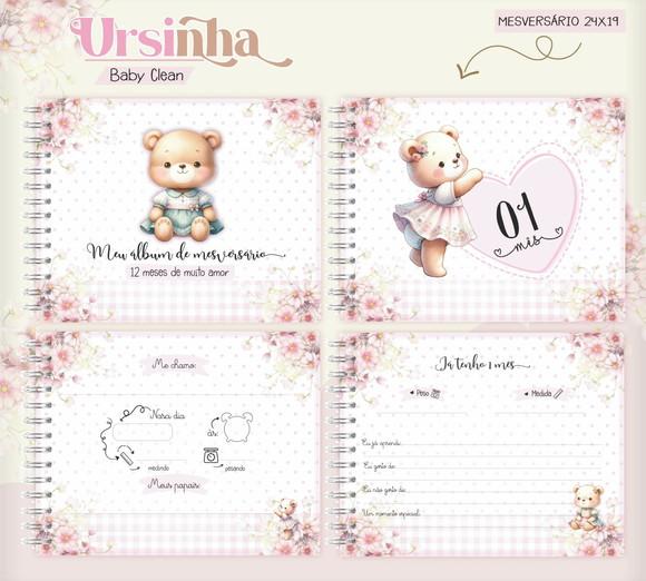 Arquivo Digital - Kit Maternidade - Ursinha Alfabeto