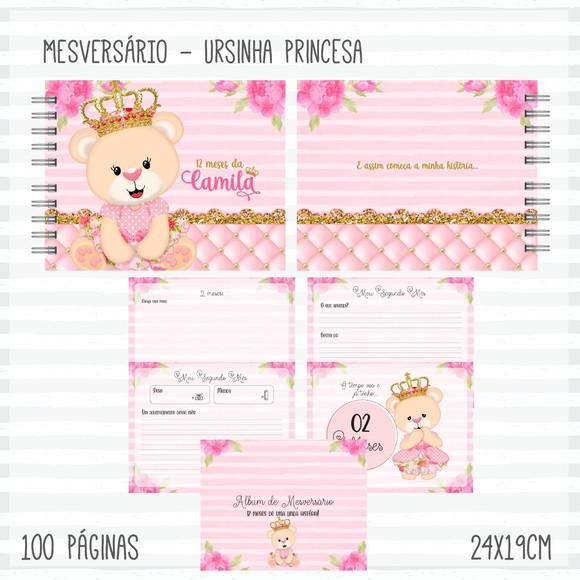 Arquivo Digital - Kit Maternidade - Ursinha Princesa Combo