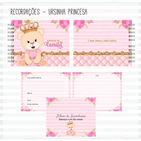 Arquivo Digital - Kit Maternidade - Ursinha Princesa Combo