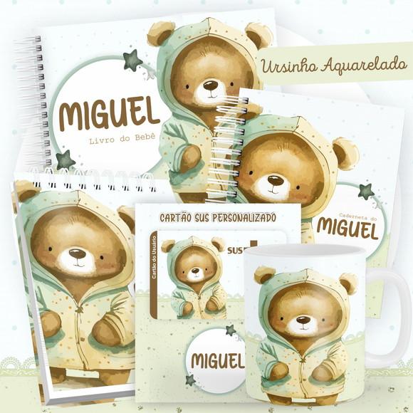 Arquivo Digital - Kit Maternidade - Ursinho Aquarelado