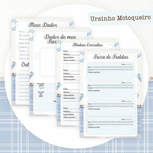 Arquivo Digital - Kit Maternidade - Ursinho Motoqueiro