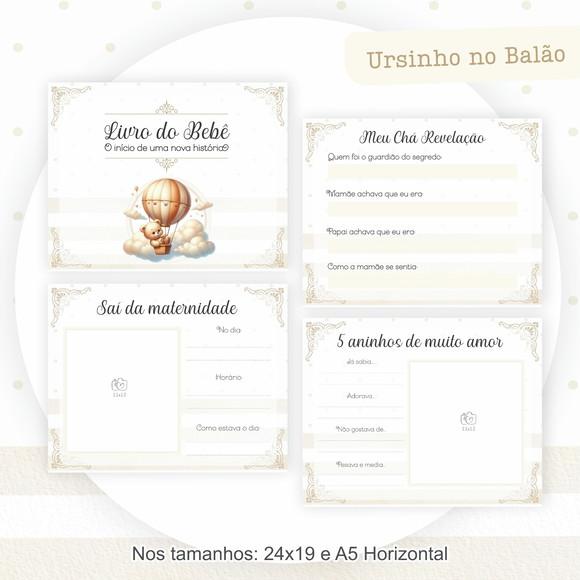 Arquivo Digital - Kit Maternidade - Ursinho no Balao