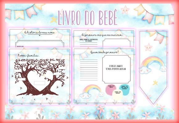 Arquivo Digital - Livro do Bebê - Arco Iris Aquarela