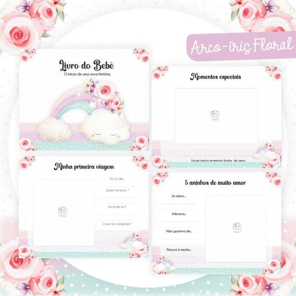 Arquivo Digital - Livro do Bebê - Arco Iris Floral