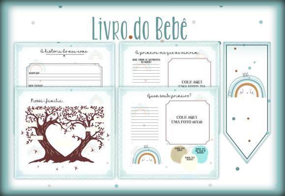 Arquivo Digital - Livro do Bebe - Arco Iris Minimalista Boy