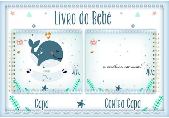 Arquivo Digital - Livro do Bebê - Baleia Minimalista