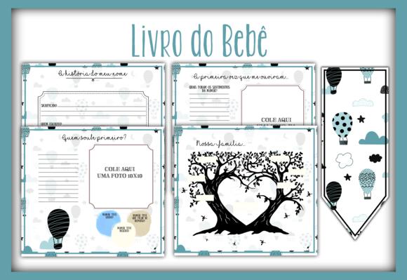 Arquivo Digital - Livro do Bebê - Balões Minimalista