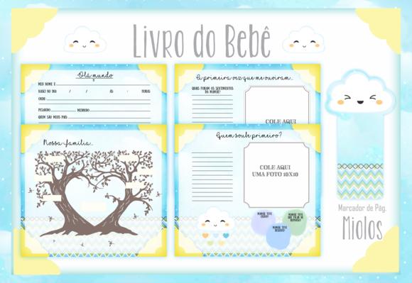 Arquivo Digital - Livro do Bebê - Chuva de Amor Menino