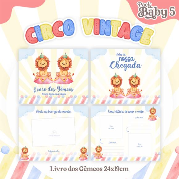 Arquivo Digital - Livro do Bebe - Circo Vintagemenino Gêmeos