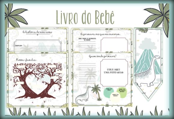 Arquivo Digital - Livro do Bebe - Dino Minimalista