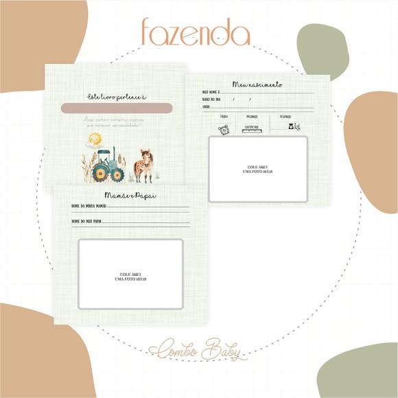 Arquivo Digital - Livro do Bebê - Fazenda (2 Tamanhos)