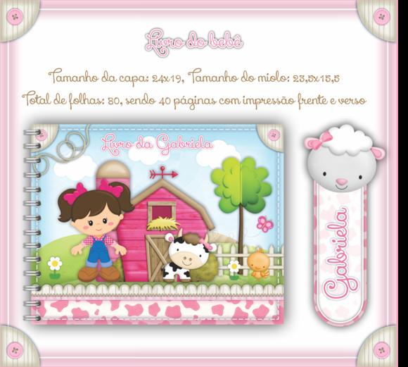 Arquivo Digital - Livro do Bebê - Fazendinha Menina